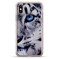 SNOW LEOPARD | Luxendary Air Series Clear Silicone Case with 3D printed design and Air-Pocket Cushion Bumper for iPhone Xs Max (new 2018/2019 model with 6.5
