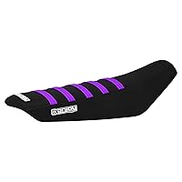 Ribbed Seat Cover - Compatible Fit for Talaria Sting Electric Motorcycle #362 (Black w/ Purple Ribs)