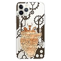 TPU Case Compatible with iPhone 15 14 13 12 11 Pro Max Plus Mini Xs Xr X 8+ 7 6 5 SE Mechanical Heart Cute Clear Mechanizm Top Design Manly Stylish Flexible Silicone Slim fit Print Wood Clocks