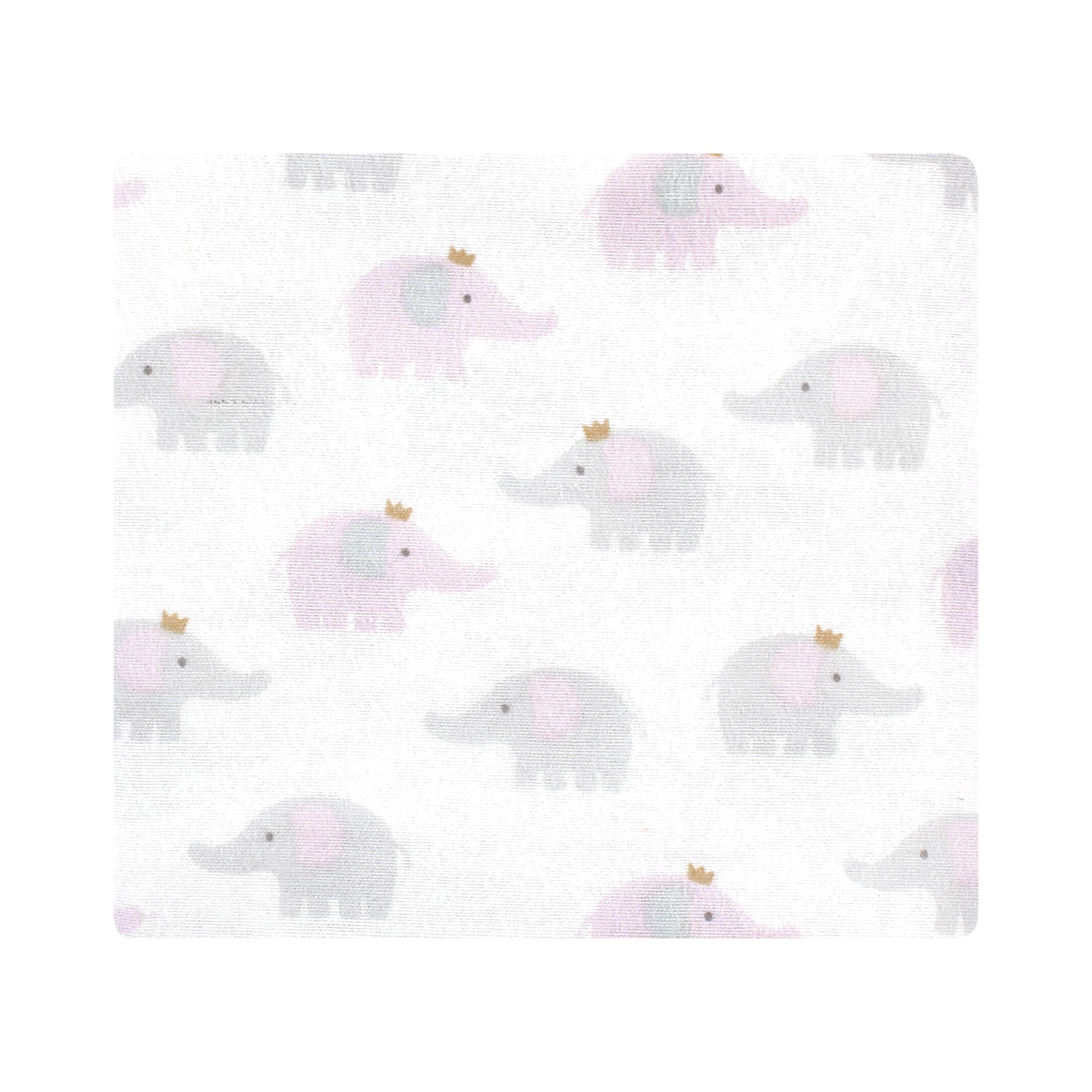Hudson Baby Unisex Baby Cotton Flannel Receiving Blankets, Lilac Elephants, One Size