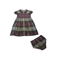Ralph Lauren Baby Girl's Plaid Flannel Dress & Bloomer 2 Piece Set