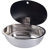 Boat Caravan RV Stainless Steel Sink with Tempered Glass Lid 455350150mm GR-589A (With Faucet)