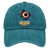 Total Solar Eclipse 04.08.2024 Ball caps Texas Vintage Cotton Washed Baseball Caps Adjustable Dad