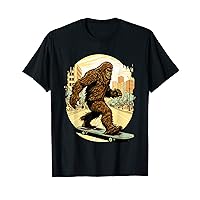 Bigfoot Riding Skateboard Skateboarding T-Shirt