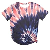 Summer Women Tie Dye Tee Tops Fashion Casual Loose Fit Short Sleeve Round Neck Printed T-Shirt Comfy Soft Blouses