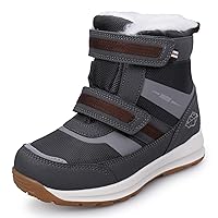 Boys Snow Boots Boys Winter Boots for Kids Waterproof Winter Snow Boots for Boys Warm Fur Lined Slip Resistant Outdoor (Toddler/Little Boys)