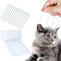 50Pcs Disposable Pet Cleaning Liquid Swabs - 2-in-1 Cotton Swabs Cat & Dog Ear Cleaner Solution Keep Your Pet Skin Clean and Healthy