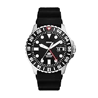 Men's Sports Watch with Stainless Steel, Silicone, or Leather Band