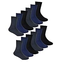12 Pk Boys Warm Socks for Winter | Heatguard | Thick Cozy Thermal Socks for Kids