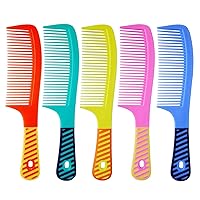 5 Pcs Combs for Women, Tooth Comb Set, Styling Essentials Round Comb with Handle