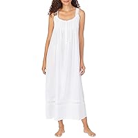 Eileen West Cotton Dobby Stripe Woven Sleeveless Ballet Nightgown