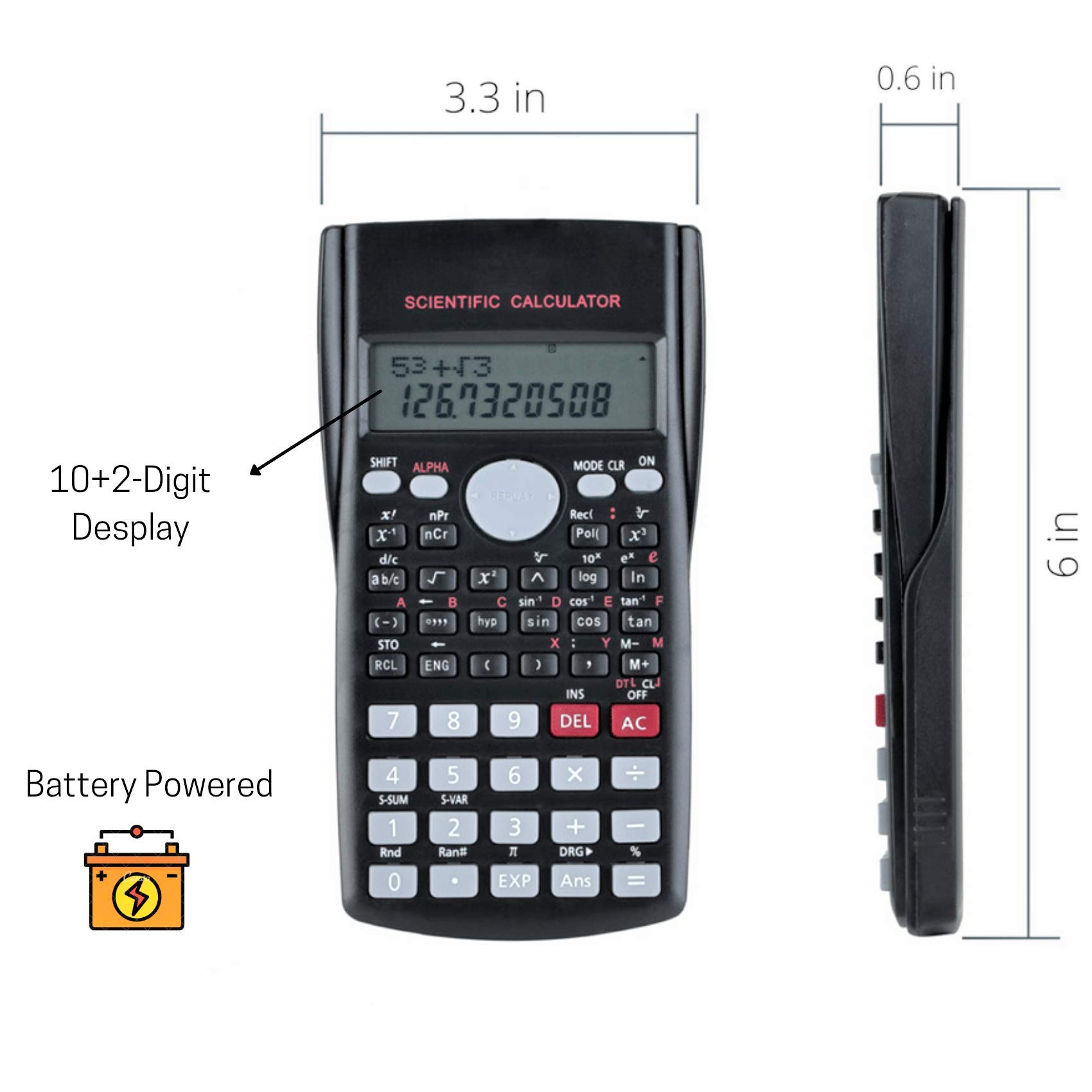 Mr. Pen- Scientific Calculator, 2 Line, Calculator Scientific, Fraction Calculator, Scientific Calculators, Statistic Calculator, Science Calculator, Chemistry Calculator, Calculator, Math Calculator