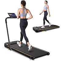 UREVO Walking Pad, Under Desk Treadmill for Home/Office, 2 in 1 Folding Treadmill with Remote Control, APP and LED Display