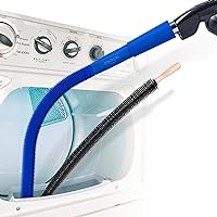 Holikme 2 Pieces Dryer Lint Vacuum Attachment Dryer Vent Cleaner Kit and Vacuum Hoses, Deep Blue
