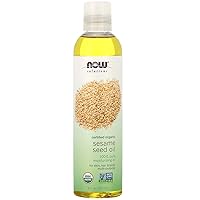Solutions, Organic Sesame Seed Oil, 100% Pure Moisturizing Oil for Skin and Hair, with Vitamins, Minerals and Phytonutrients, 8-Ounce