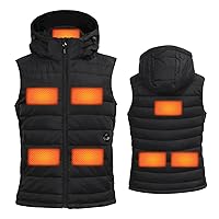 Women's Heated Vest with Detachable Hood Lightweight Thermal Jacket (Battery Included)