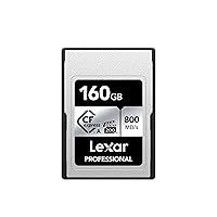 Lexar 160GB Professional CFexpress Type A SILVER Series Memory Card, Compatible with Sony Cameras w/ Type A Card Slot, Up to 800/700 MB/s Read/Write, 8K Video, VPG 200 (LCAEXSL160G-RNENG)