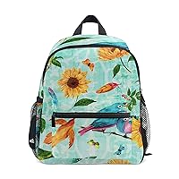 My Daily Kids Backpack Vintage Bird And Flower Nursery Bags for Preschool Children