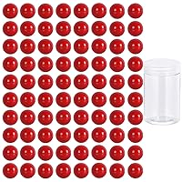 80pcs Chinese Checker Game Replacement Balls,14mm Acrylic Game Marbles for Marble Run,Marbles Game,Aggravation Game,Traditional Marbles Games (Red)