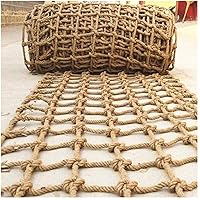 RZM Climbing Rope Net Children's Stairs Balcony Safety Net Indoor and Outdoor Railing Safety Net Hanging Net Fence Net Cat Net Hanging Clothes Net Retro Bar Decoration Net(8mm/10cm)