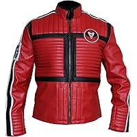 Mikey Way's Kobra Kid Leather Jacket Choose from Stylish Red or Blue Cafe Racer