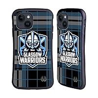 Head Case Designs Officially Licensed Glasgow Warriors Tartan Logo Hybrid Case Compatible with Apple iPhone 15