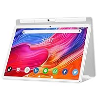 Tablet 10.1 inch Android 12 Tablet 2024 Latest Update Octa-Core Processor with 64GB Storage, Dual 13MP+5MP Camera, WiFi, Bluetooth, GPS, 512GB Expand Support, IPS Full HD Display (Silver)