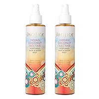 Pacifica Beauty Indian Coconut Nectar All Natural Hair and Body Mist Spray, 100% Vegan, Cruelty, Phthalate & Paraben Free, Clean Fragrance, 12 Fl Oz, Pack of 2