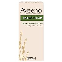 Aveeno Cream, With Colloidal Oatmeal, Actively Moisturises Dry & Sensitive Skin, Regular Use Hydrates the Skin, Suitable For Adults & Also Babies From 3 Months, 300ml Aveeno Cream, With Colloidal Oatmeal, Actively Moisturises Dry & Sensitive Skin, Regular Use Hydrates the Skin, Suitable For Adults & Also Babies From 3 Months, 300ml