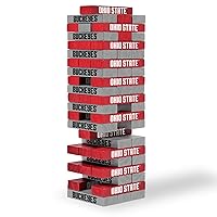 NCAA College Tabletop Stackers Block Game by Wild Sports - Perfect Gift for College Football Fan, Dorm Game, Rec Room, Tailgate