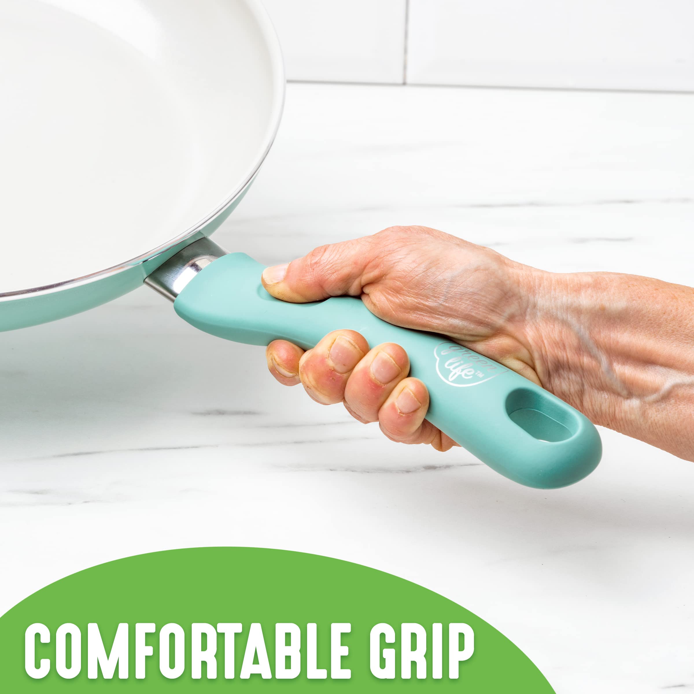 GreenLife Soft Grip Diamond Healthy Ceramic Nonstick, 10