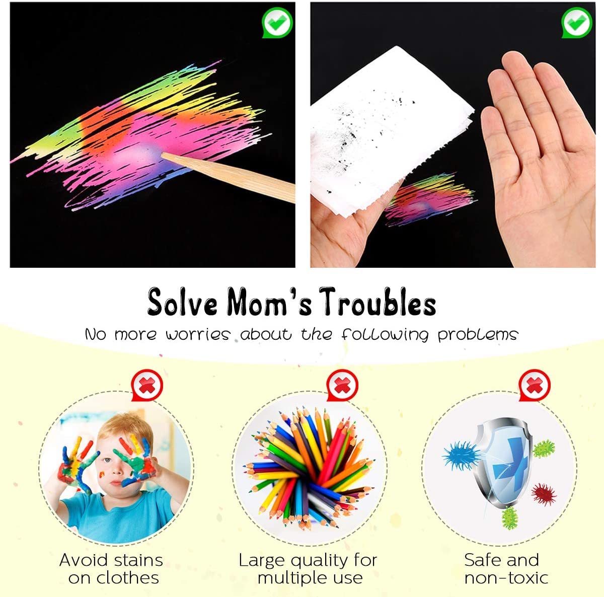 ZMLM Rainbow Scratch Mini Art Notes - 125 Magic Note Pads Cards Sheets for Kids Black Crafts Arts DIY Party Favor Supplies Kit Birthday Game Toy Gifts Box Girls Boys Halloween