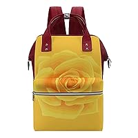 Yellow Rose Diaper Bag for Women Large Capacity Daypack Waterproof Mommy Bag Travel Laptop Backpack