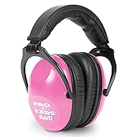 Pro Ears ReVO Passive Ear Muffs, Perfect for Children & Adults with Smaller Heads, NRR 25, Comfortable Fit w/Proform Leather