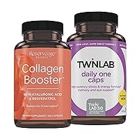 Reserveage Beauty, Collagen Booster, Collagen Supplement for Skin Care and Joint Health 120 Capsules (60 Servings) & Twinlab Daily One Caps Without Iron - Nutritional Supplement with Zinc, B Vitamins,
