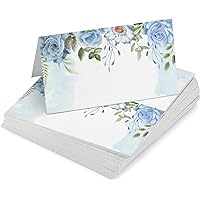 Pack Of 24, Printed Tent Tables Place Cards For Table Setting For Wedding Thanksgiving- Christmas Holiday Catering Buffet Food Table Tents- Wedding Name Escort Cards (Floral)