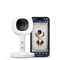 Nanit Pro Smart Baby Monitor & Flex Stand - 1080p Secure Wi-Fi Video Camera, Sensor-Free Sleep Breathing Motion Tracker, 2-Way Audio, Sound Alerts, Night Vision, and Band White