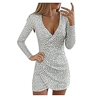 Plus Size Dress for Women Wedding Guest Sexy Sparkly Glitter Spaghetti Straps Bodycon Midi Club Party Dress Gown