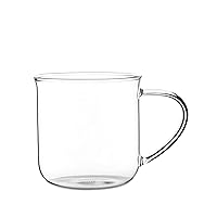 VIVA Minima Eva Glass Tea Cup - 14 oz / 400 ml Clear Coffee Mug