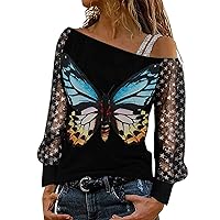 Womens Spring Tops Dressy Casual 3/4 Sleeve Casual Cold Shoulder Tops for Women Fashion Ladies Sexy Casual Pri