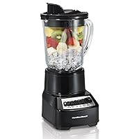 Wave Crusher Blender For Shakes and Smoothies With 40 Oz Glass Jar and 14 Functions, Ice Sabre Blades & 700 Watts for Consistently Smooth Results, Black & Stainless Steel (54220)