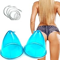 180ml Therapy Buttock Vacuum Cupping Machine Accessories Butt Suction Cups With1.8m Y Type Hose for Buttock Lift,Body Massage