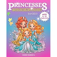 Princesses Coloring Book for kids Ages 4 -8 Year old: Unleash the Magic of Princesses, Elegant Dresses, Enchanting Castles, and Fairytale Creatures in Vibrant Colors! (Moon Coloring Book Collection)