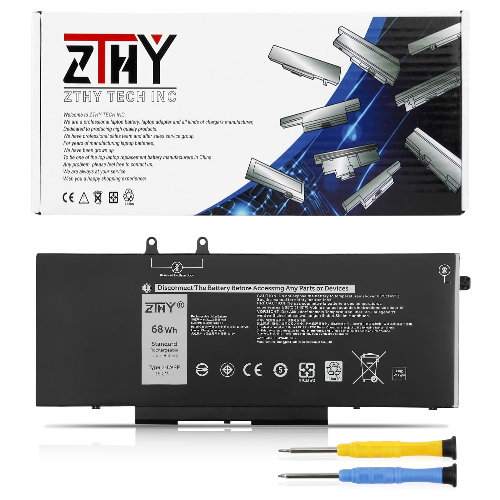 Mua ZTHY 3HWPP Laptop Battery Replacement for Dell Latitude 5401 5410 5411  5501 5510 5511 Precision 3541 3551 Inspiron 7706 2-in-1 Inspiron 17  7500/7506 2-in-1 Black 10X1J N2NLL 1VY7F 451-BCMN  68Wh trên Amazon Mỹ  chính hãng 2023 | Fado
