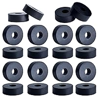 Rubber Washers 3/4 Inch OD x 1/4 Inch ID x 1/4 Inch Thickness, Rubber Spacer Rubber Flat Washer Heavy Duty Abrasion Resistant Rubber Washer for Screws Bolts Household Appliances, Black 20 Pcs
