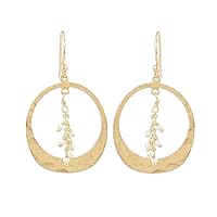 Novica Moon Rain Gold Plated Cultured Pearl Dangle Earrings For Girls Womens