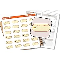 Fitness planner stickers sheet Sport weight loss calories count workout diet food habit tracker goal steps exercise calendar checklist weekly monthly 26/03 FNSH03 (Pack 4 sheets)