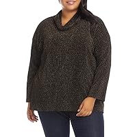 Karen Kane Women's Plus Size Hi-lo Turtleneck Top