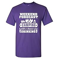 UGP Campus Apparel Weekend Forecast Camping with a Chance of Drinking T-Shirt