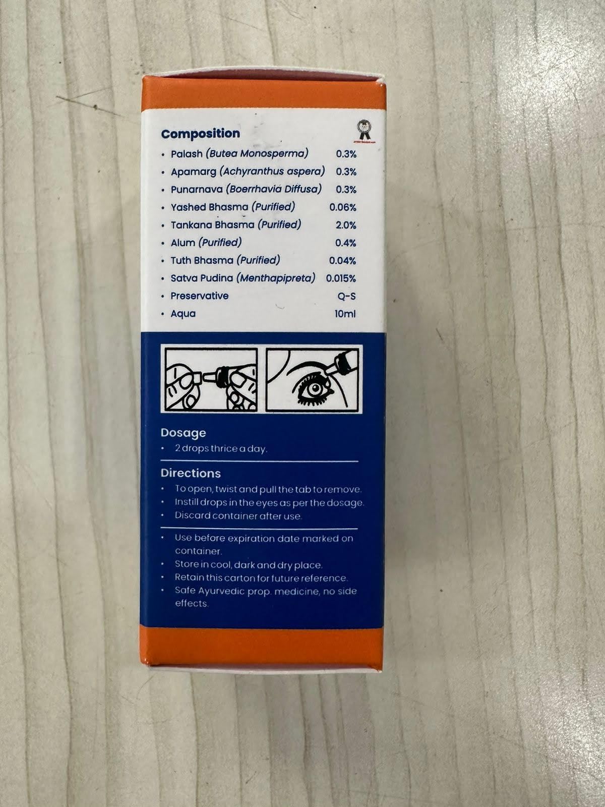 Isotine Eye Drop - for Complete Family - 6 Vails of 10 ml Each